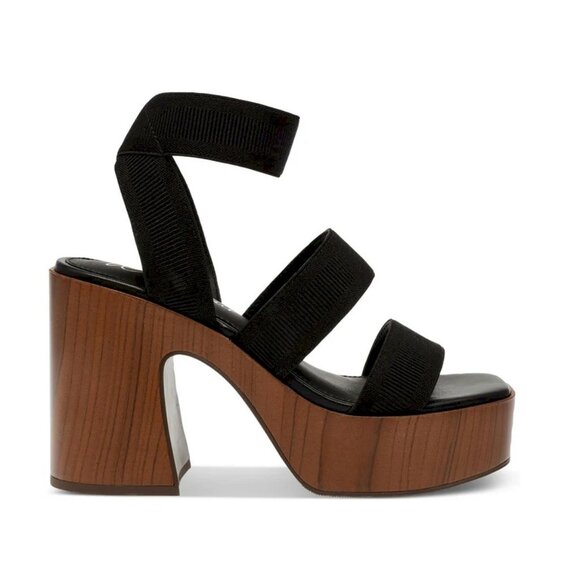 Wild Pair Scarlitt Laceless Black Platform Sandals Women's Size 9.5M New in Box - Picture 3 of 7